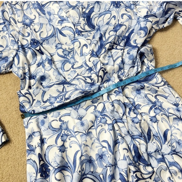 NWT Tahari Petite Hammered Satin Shirt Dress Faux Wrap Styling Long Sleeve Midi - Picture 11 of 16